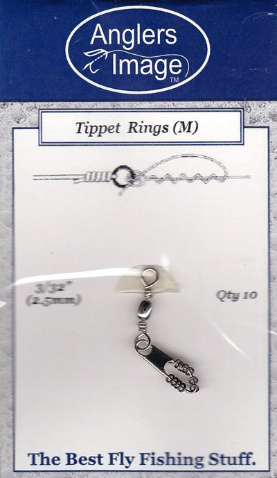 Angler's Image Tippet Rings Black Nickel / Medium Fly Fishing Accessories