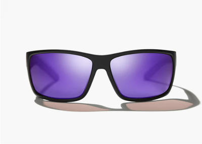 Bajio Bales Beach Sunglasses Violet Mirror PC / Black Matte Eyewear