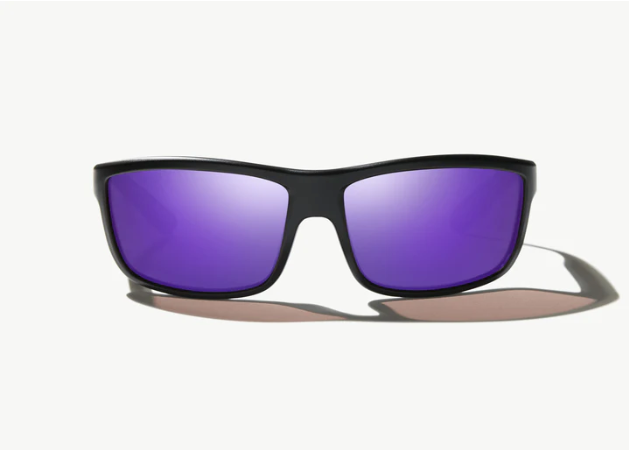 Bajio Nippers Sunglasses Violet Mirror PC / Black Matte Eyewear