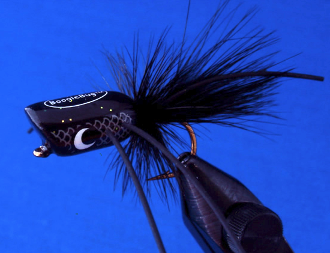 Boogle Amnesia Bug Black Galaxy / #10 Warmwater Flies