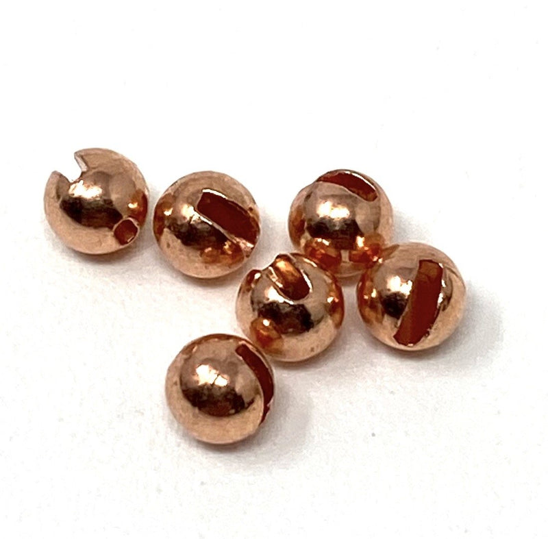 Bulk Tungsten Slotted Beads 50 Pack Copper / 2.8 mm Beads, Eyes, Coneheads
