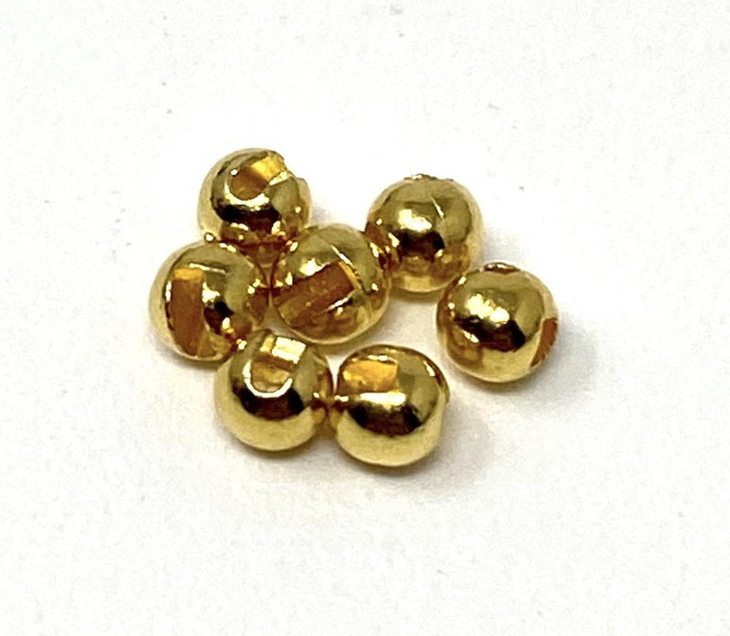 Bulk Tungsten Slotted Beads 50 Pack Gold / 3.2 mm Beads, Eyes, Coneheads