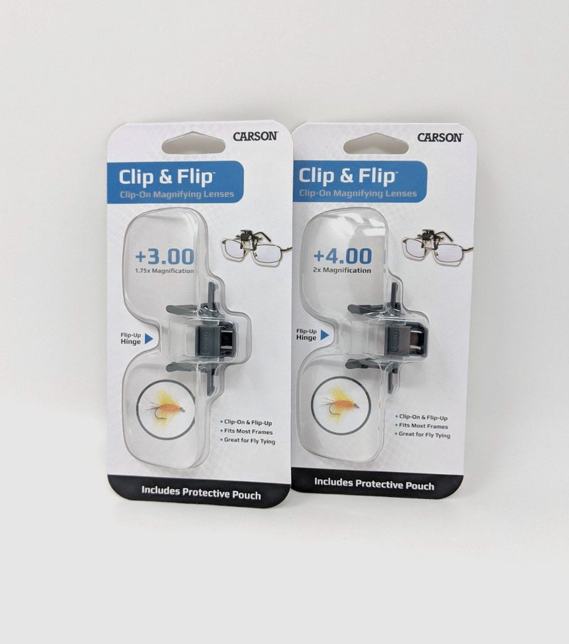 Carson Optics Clip & Flip Magnifiers +3.00/1.75x Fly Fishing Accessories