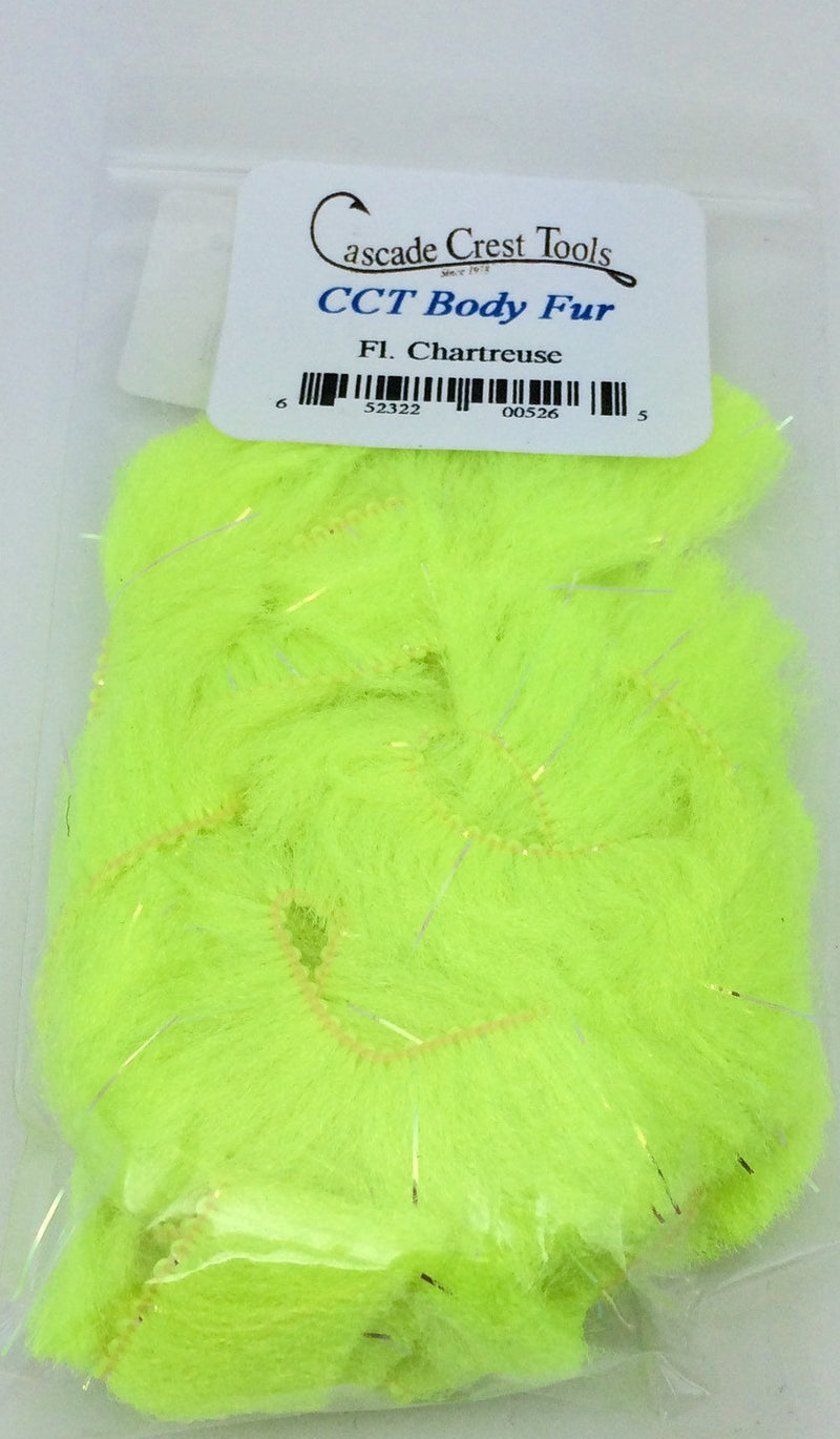 Cascade Crest Body Fur Fl. Chartreuse Chenilles, Body Materials