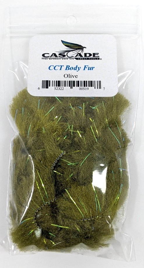 Cascade Crest Body Fur Olive Chenilles, Body Materials