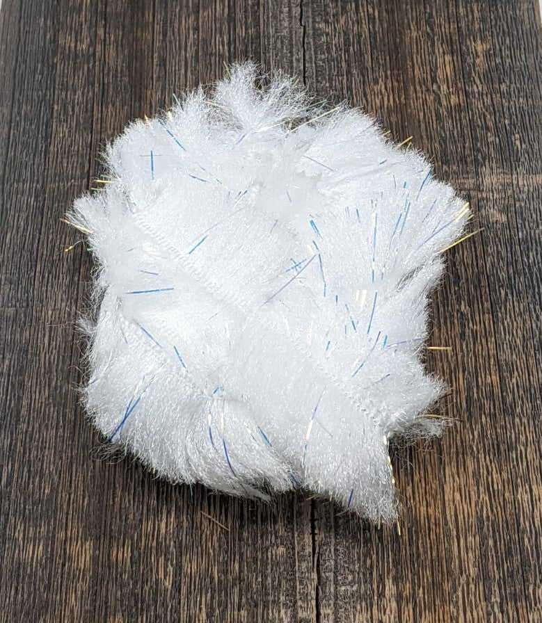 Cascade Crest Body Fur White Chenilles, Body Materials