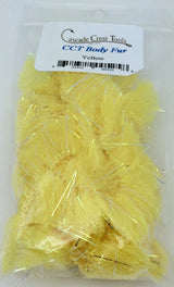 Cascade Crest Body Fur Yellow Chenilles, Body Materials