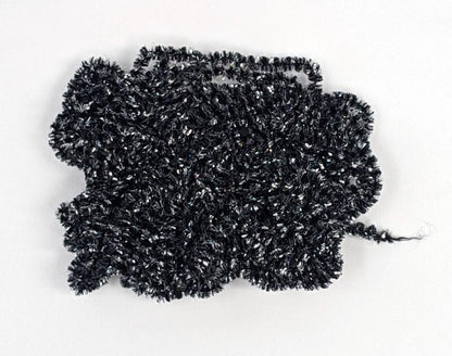 Cascade Crest New Age Chenille #0 Silver Black Chenilles, Body Materials