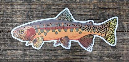 Casey Underwood 5" Sticker Golden Trout Stickers