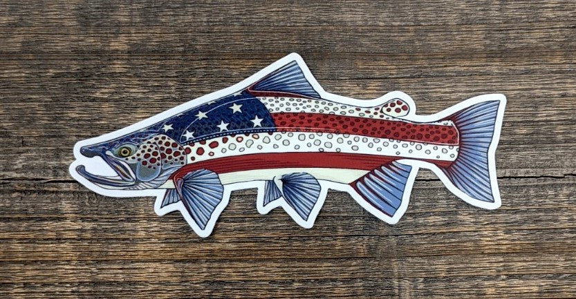 Casey Underwood 5" Sticker USA Brown Trout Stickers