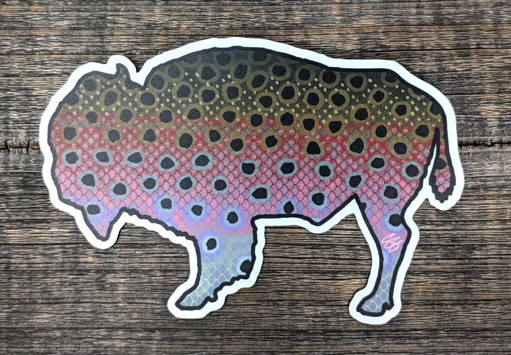 Casey Underwood Sticker Special Edition Bison Rainbow Stickers