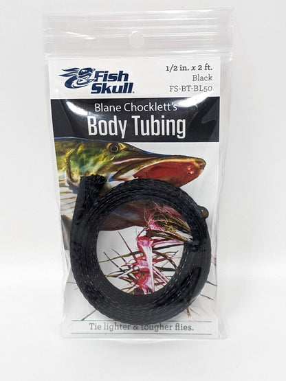 Chocklett's Body Tubing Fish Skull Black / 1/2" Chenilles, Body Materials