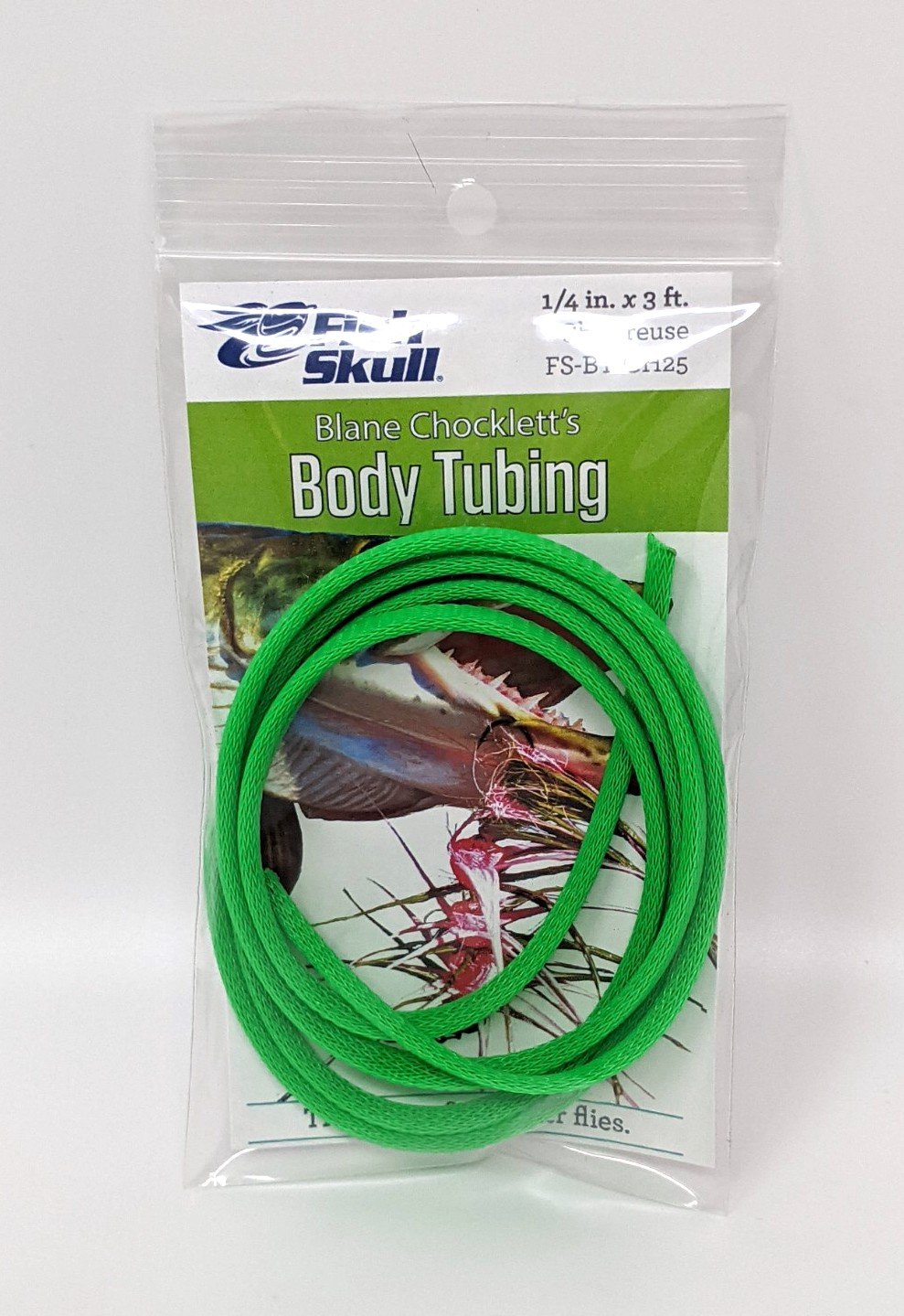 Chocklett's Body Tubing Fish Skull Chartreuse / 1/2" Chenilles, Body Materials