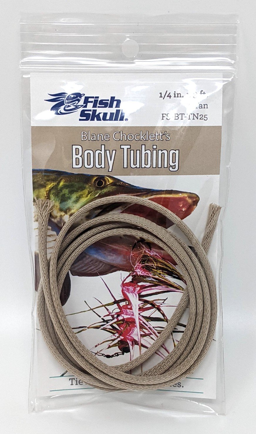 Chocklett's Body Tubing Fish Skull Tan / 1/4" Chenilles, Body Materials