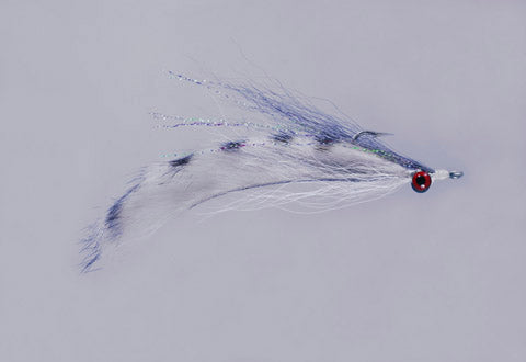 Clouser's Barred Fur Strip Minnow Silver Shiner / 4 Flies