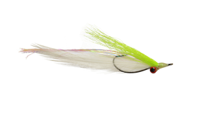 Clouser's Bendback Half & Half chartreuse white smallmouth bass fly fishing