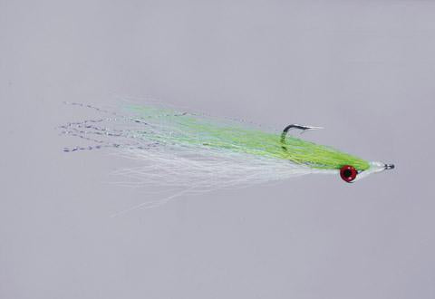 Clouser's Deep Minnow Chart/White / 6 Flies