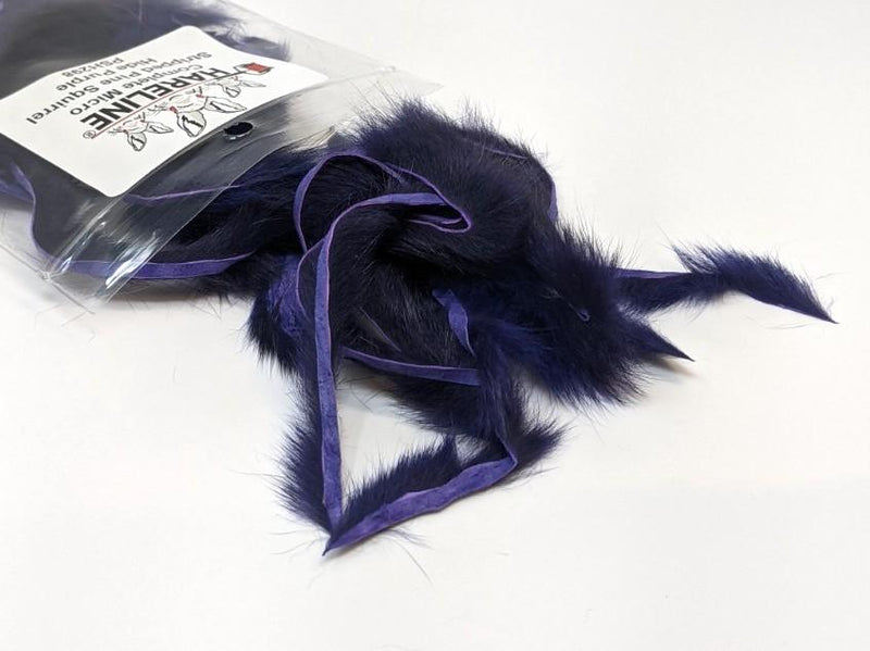 Complete Micro Stripped Pine Squirrel Hide 298 Purple Hair, Fur