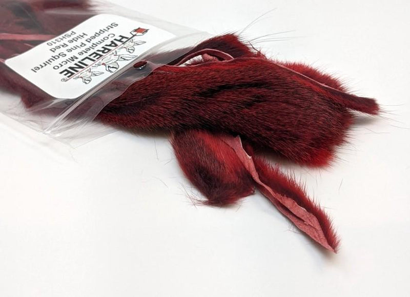 Complete Micro Stripped Pine Squirrel Hide 310 Red Hair, Fur