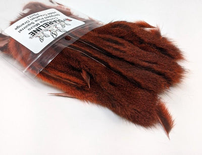 Complete Micro Stripped Pine Squirrel Hide 71 Crawfish Orange Hair, Fur