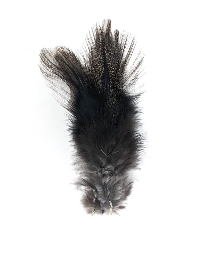 Coq de Leon Dark Speckled Saddle Hackle, Hen Hackle, Asst. Feathers