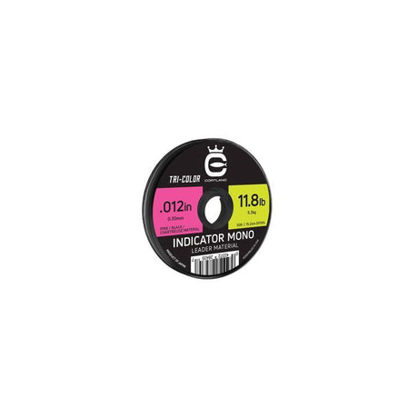 Cortland Indicator Mono Leader Material Tri Color 50 ft .012" 11.8LB Leaders & Tippet