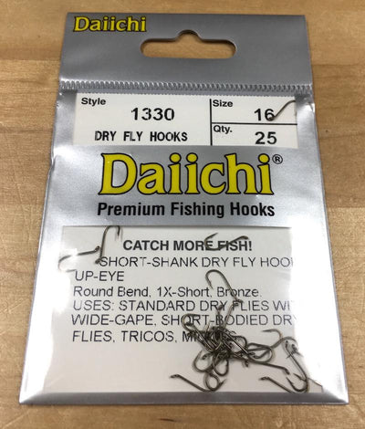 Daiichi 1330 Up Eye Dry Fly Hook 25 Pack