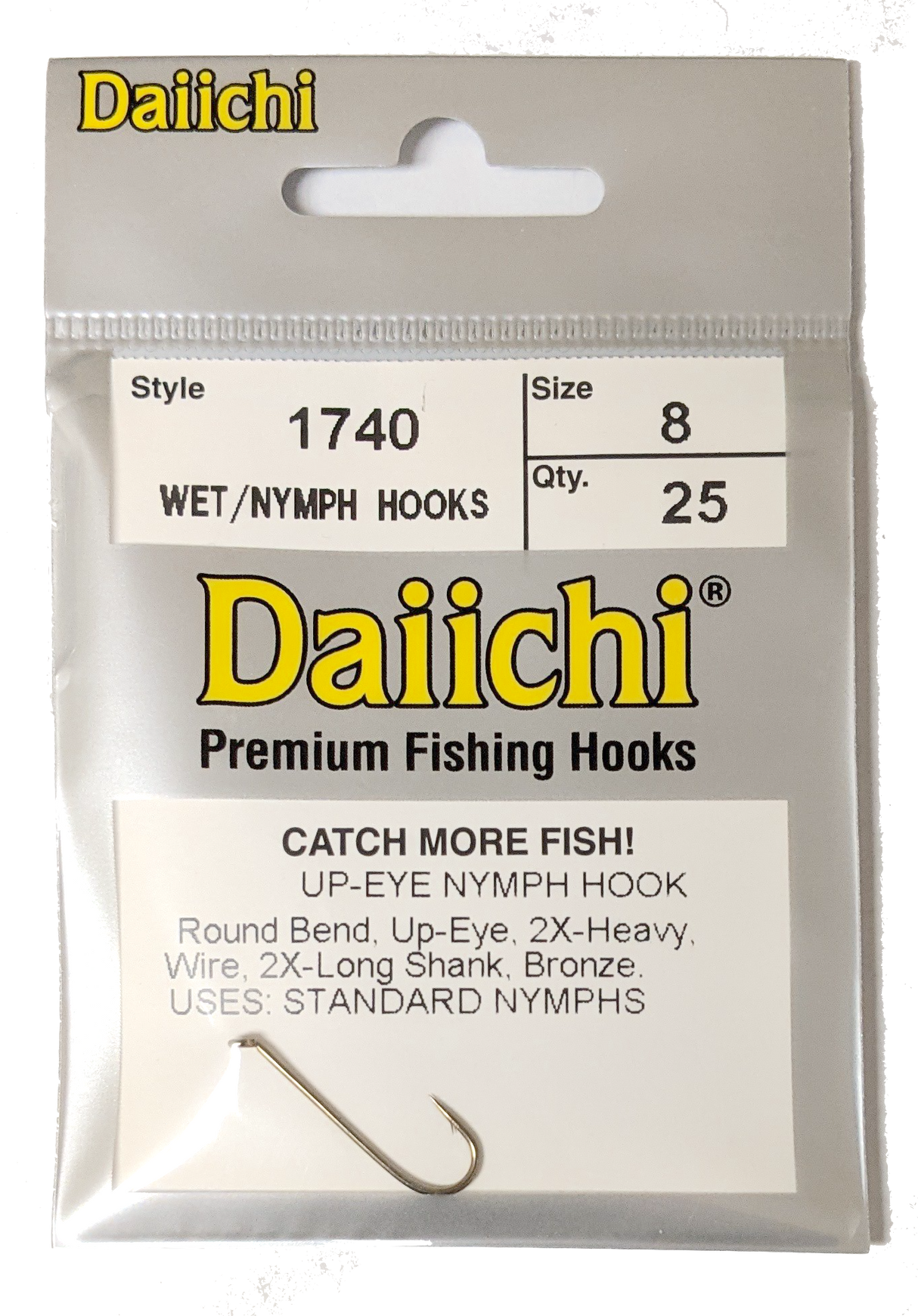 Daiichi 1740 Up Eye Nymph Hook 25 pack Hooks