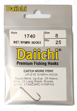 Daiichi 1740 Up Eye Nymph Hook 25 pack Hooks