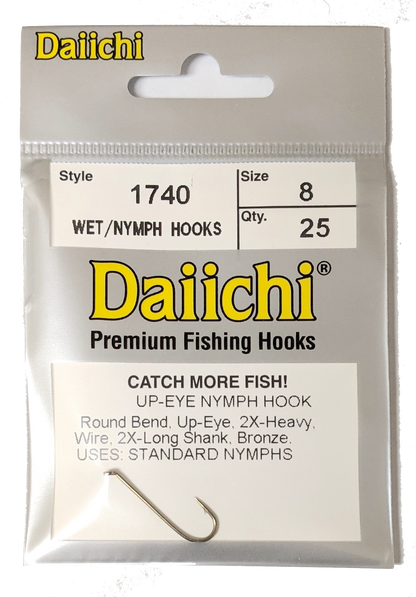 Daiichi 1740 Up Eye Nymph Hook 25 pack Hooks