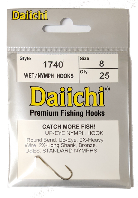 Daiichi 1740 Up Eye Nymph Hook 25 pack Hooks