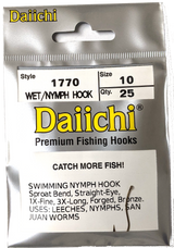 Daiichi 1770 Swimming Nymph Hook 25 Pack Hooks