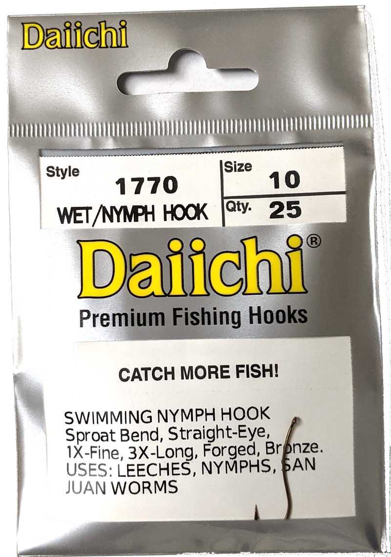 Daiichi 1770 Swimming Nymph Hook 25 Pack Hooks