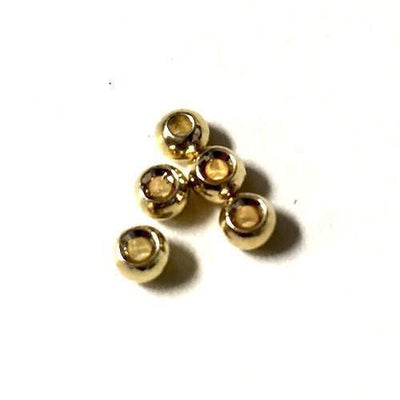 Brass Beads for Fly Tying - Gold Color - 1/8 3mm 50 pkg MAT226