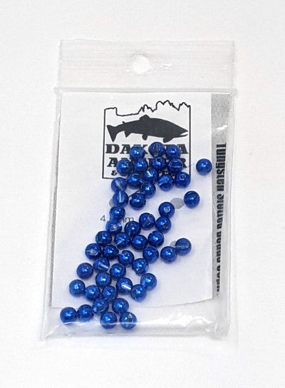 Dakota Angler and Outfitter Tungsten Slotted Beads 50 Pack Metallic Blue / 4.6 mm Beads, Eyes, Coneheads