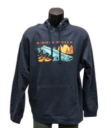 Dakota Angler Men's Underwood Logo Hoody Navy Heather / Medium Clothing