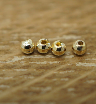 Dakota Angler Slotted Diamond Tungsten Beads Gold 