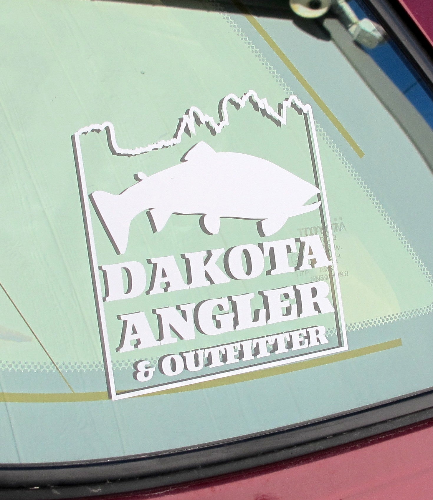 Dakota Angler Trout Logo Decal/Sticker White - Dakota Angler & Outfitter