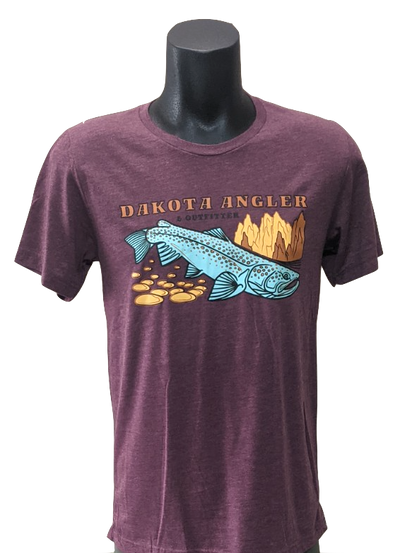 Dakota Angler Underwood Logo T-Shirt Maroon / S Clothing