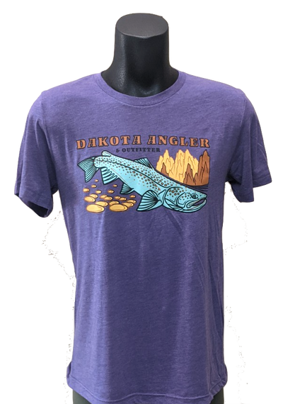 Dakota Angler Underwood Logo T-Shirt Purple / S Clothing