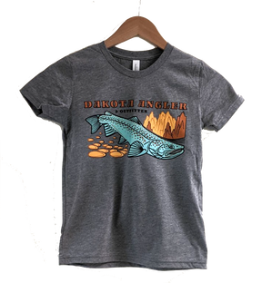 Dakota Angler Youth Underwood Logo T-Shirt Grey / Small Clothing