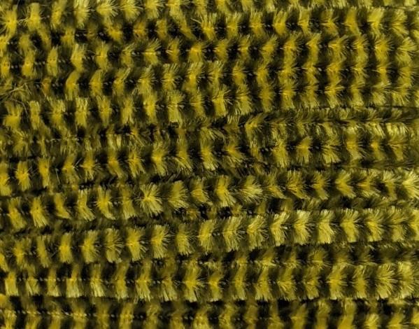 Danville Variegated Chenille Dark Olive/Yellow Chenilles, Body Materials