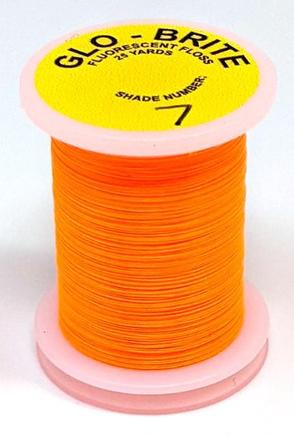 Datum Glo Brite Floss Fl. Orange (7) Threads