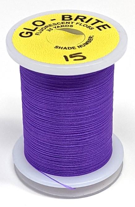 Datum Glo Brite Floss Fl. Purple (15) Threads