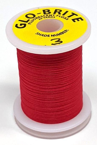 Datum Glo Brite Floss Fl. Red (3) Threads