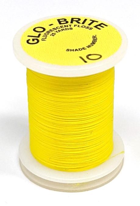 Datum Glo Brite Floss Fl. Yellow (10) Threads