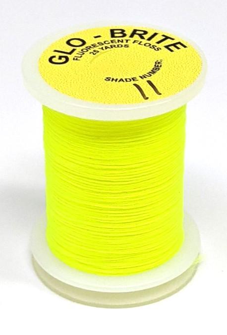 Datum Glo Brite Floss Fl. Yellow Chartreuse (11) Threads