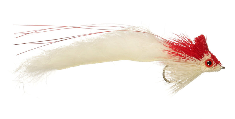 Deer Hair Jumbo Diver Red/White / 1/0 Flies