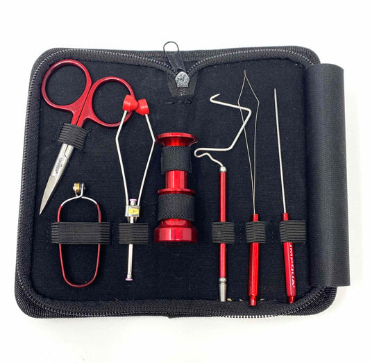 Umpqua Dreamstream 7 Piece Tying Tool Set Red Default Fly Tying Tool