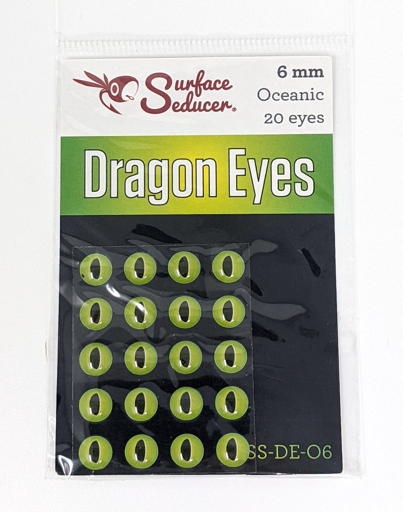 Dragon Eyes Oceanic Green / 6mm Beads, Eyes, Coneheads
